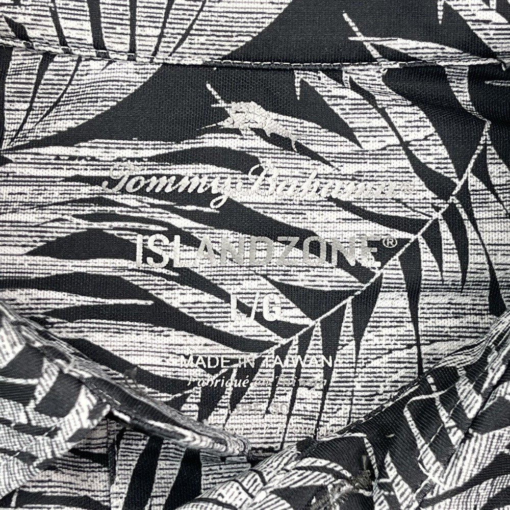 Tommy Bahama Mens Large IslandZone Borderline Hibiscus Polo Shirt Gray Floral - Picture 4 of 14